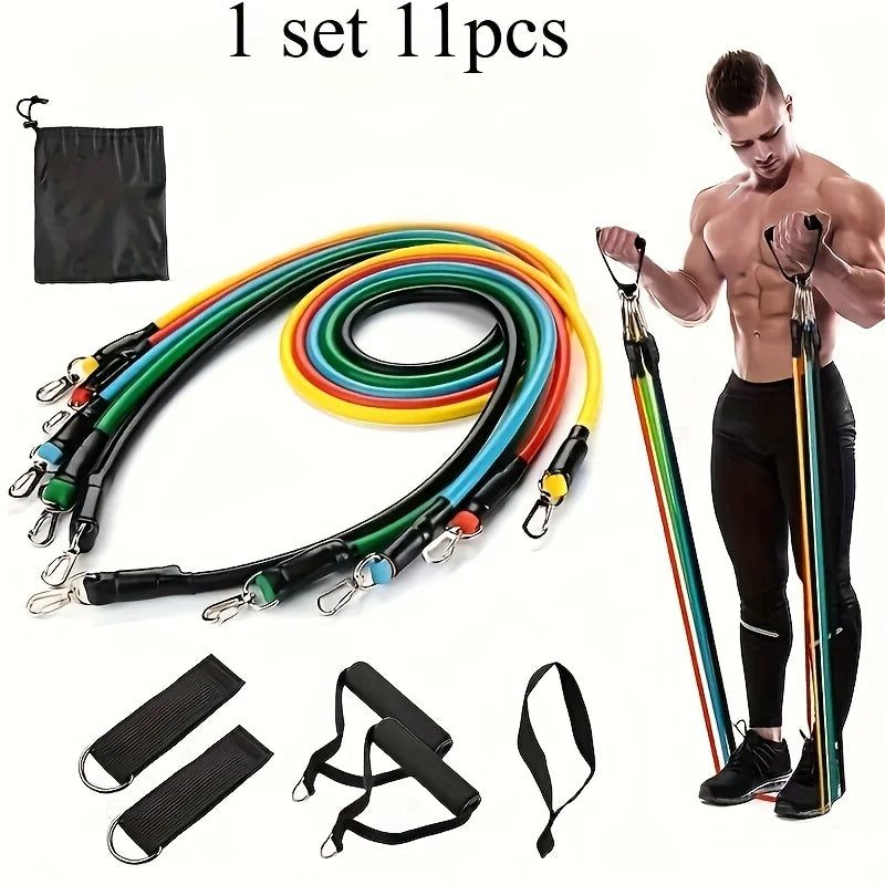 11pcs Full-Body Training System | Progressive Tension Design for Strength/Yoga/Pilates - Complete Accessory Bundle