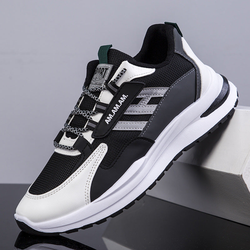 New Sneakers Men's Flying Weaving Mesh Surface Breathable Running Shoes