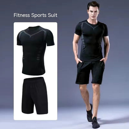 Quick-drying Men  Running 2 piece Sportswear Gym