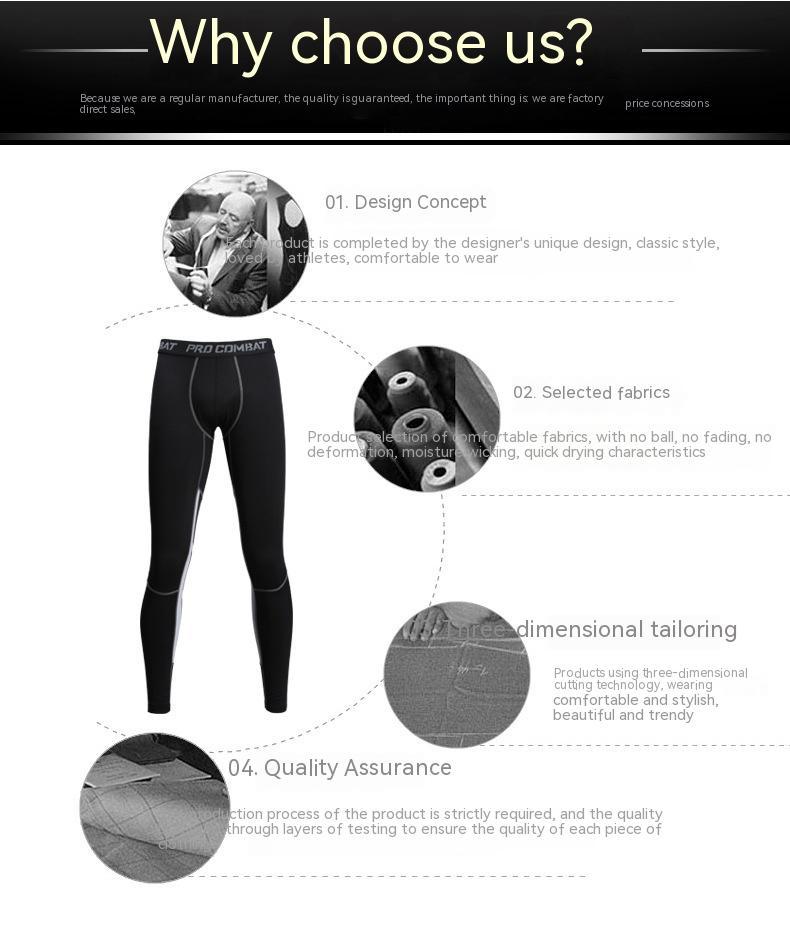 Fitness Sports Tights Men's Quick-drying Gym Pants