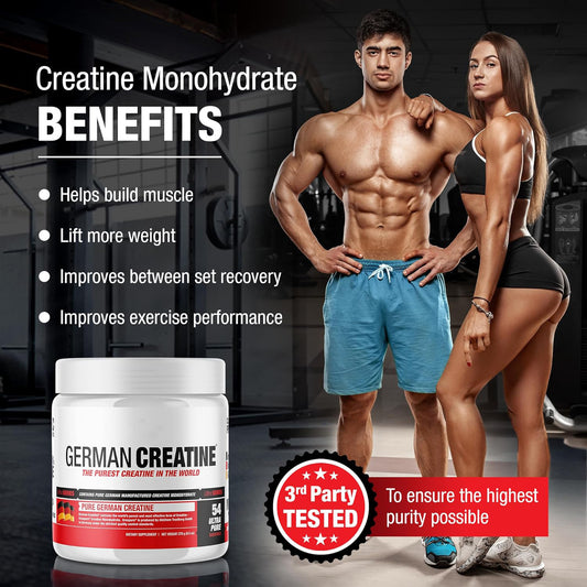 German Creatine Monohydrate Original Flavor Powder 270g