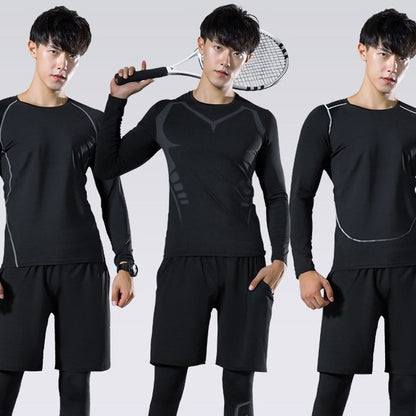 Quick-drying Men  Running 2 piece Sportswear Gym