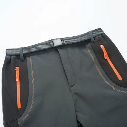 LNGXO Thick Warm Fleece Waterproof Windproof Outdoor Hiking Pants
