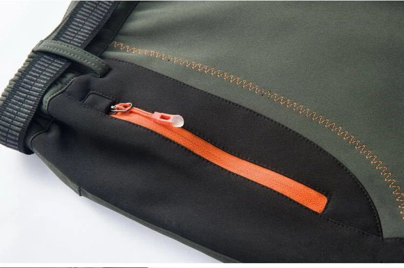 LNGXO Thick Warm Fleece Waterproof Windproof Outdoor Hiking Pants