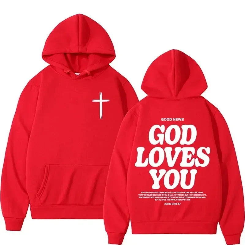 God Loves You Unisex Y2K Hoodie