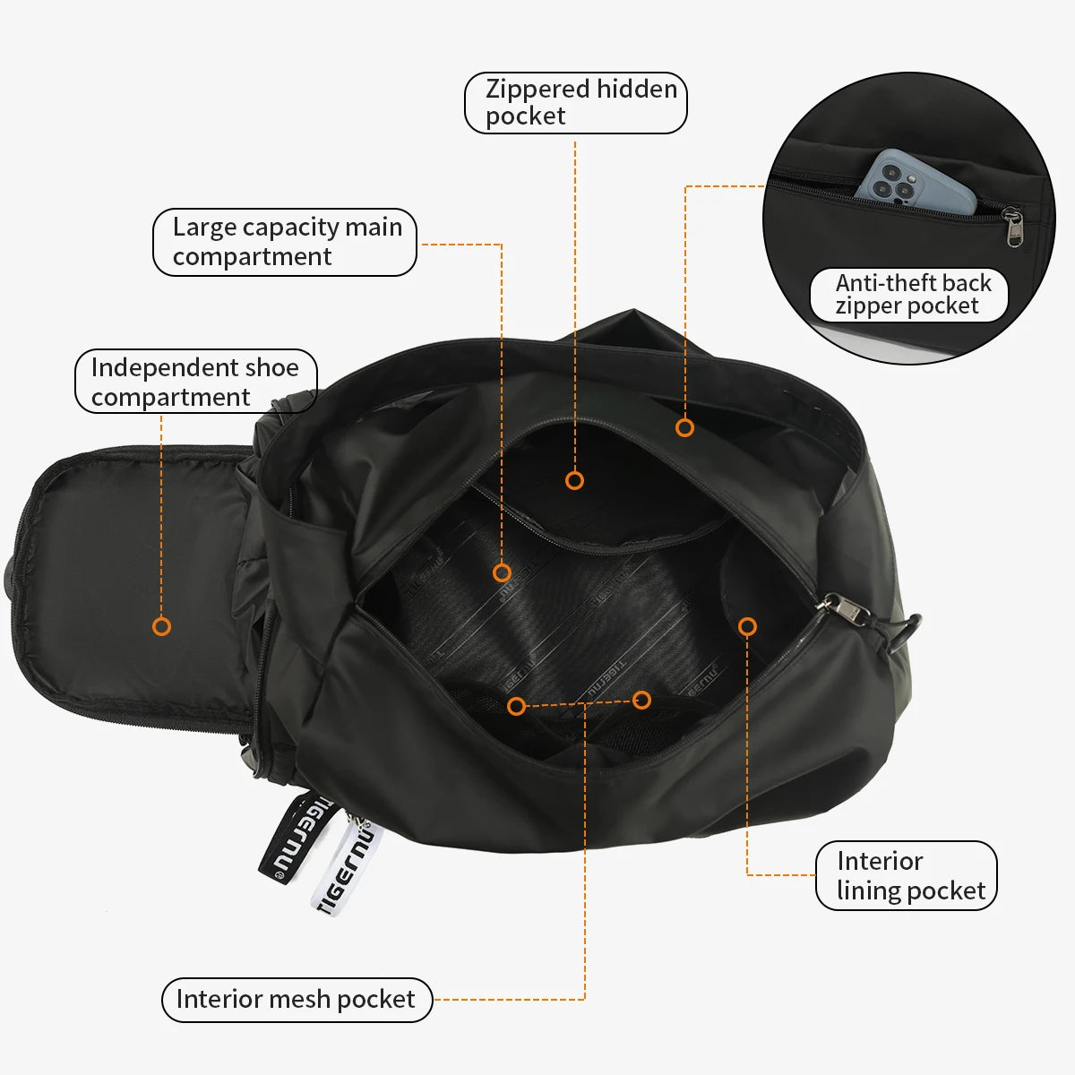 Tigernu Girl Sports Gym Bag