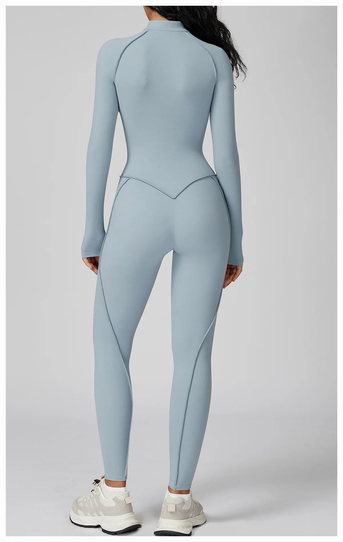 Long Sleeved Women's Gym Zipper Bodysuit/Tracksuit/Jumpsuit