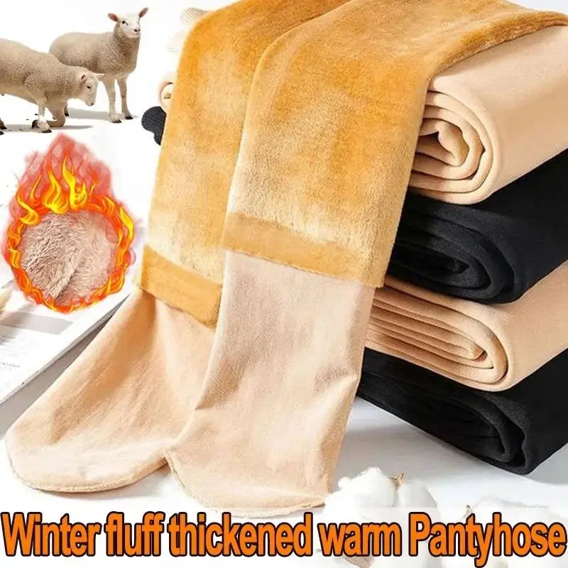 Women's Thermal Winter Fleece Lined Sheer Velvet  Tight Leggings