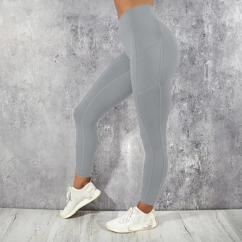 Women's High Waist Tights with Pocket Gym Workout Leggings