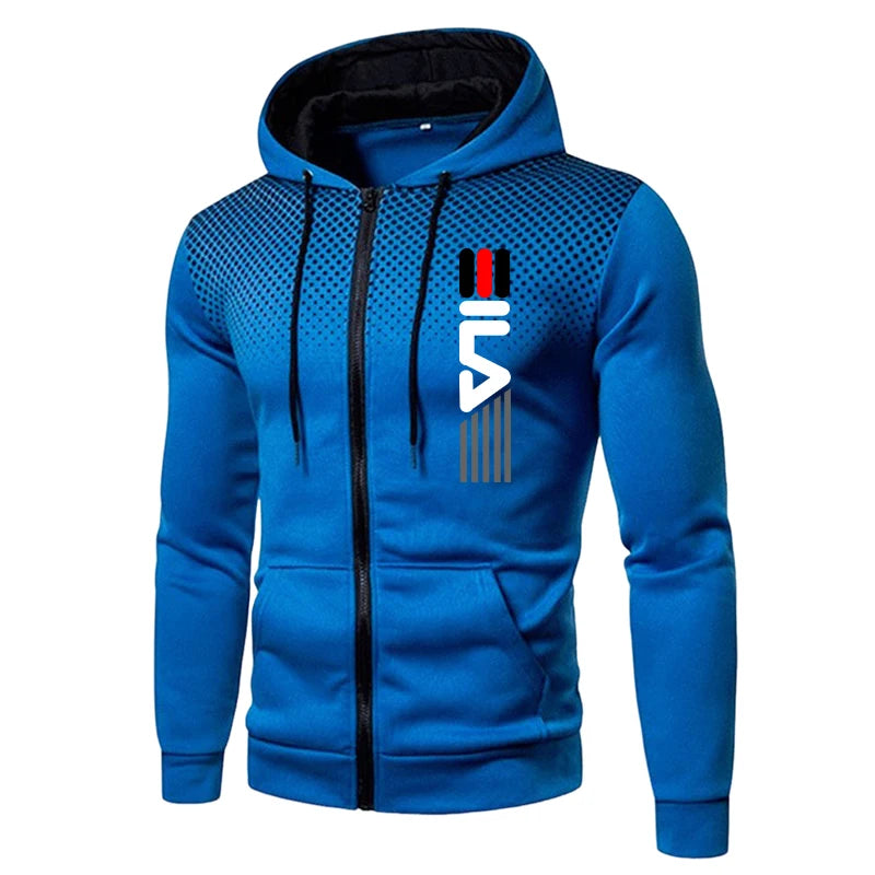 Men's Athletic Sportswear Tracksuit Set Zipper Hoodie with Joggers