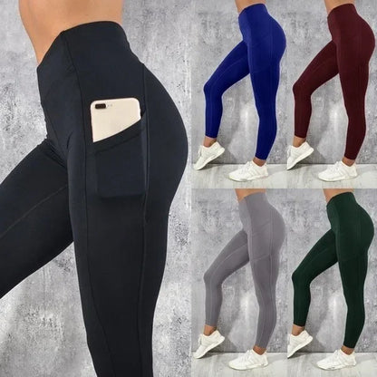Women's High Waist Tights with Pocket Gym Workout Leggings