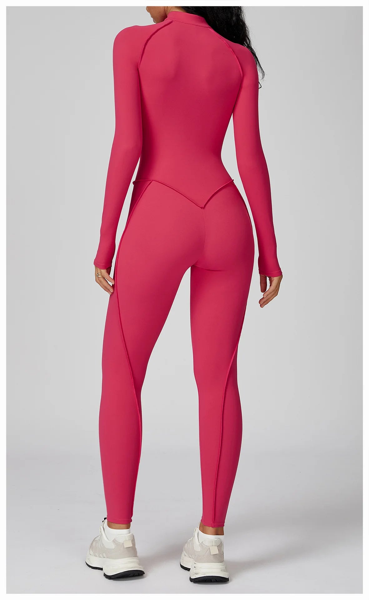 Long Sleeved Women's Gym Zipper Bodysuit/Tracksuit/Jumpsuit