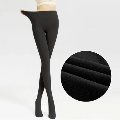 Women's Thermal Winter Fleece Lined Sheer Velvet  Tight Leggings