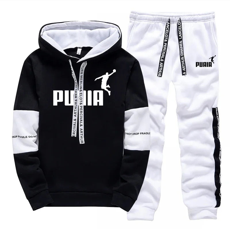 Mens 1/2 Piece Print Casual Sportswear Tracksuit / Hoodie / Pants