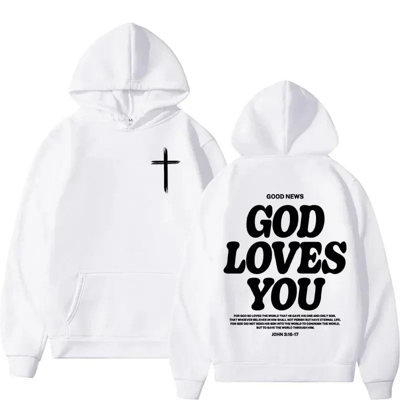 God Loves You Unisex Y2K Hoodie