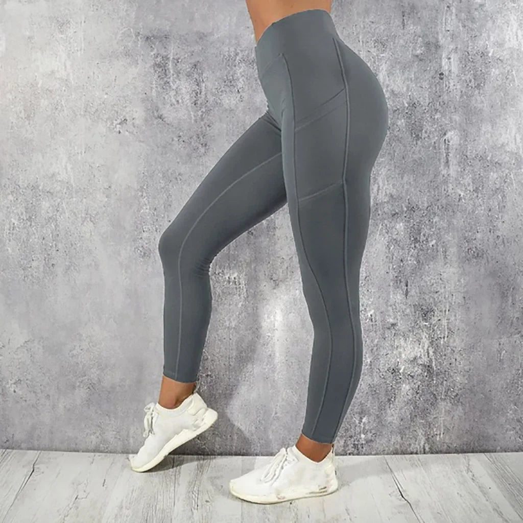 Women's High Waist Tights with Pocket Gym Workout Leggings