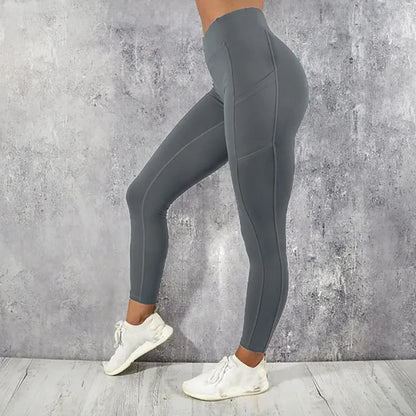 Women's High Waist Tights with Pocket Gym Workout Leggings