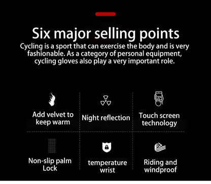 Warm Touch Screen Two Fingers Cut Anti-Slip Gloves
