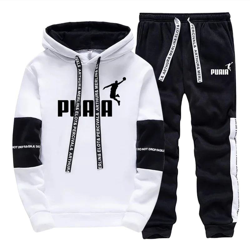 Mens 1/2 Piece Print Casual Sportswear Tracksuit / Hoodie / Pants