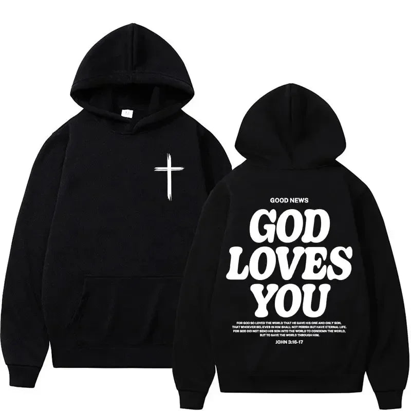 God Loves You Unisex Y2K Hoodie