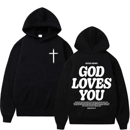 God Loves You Unisex Y2K Hoodie