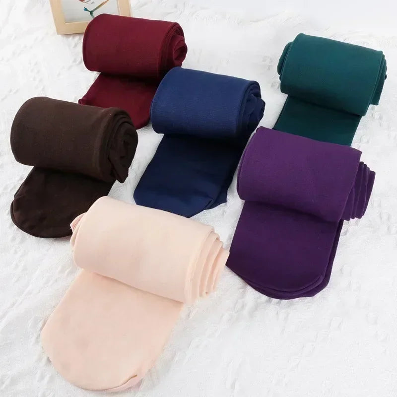 Women's Thermal Winter Fleece Lined Sheer Velvet  Tight Leggings