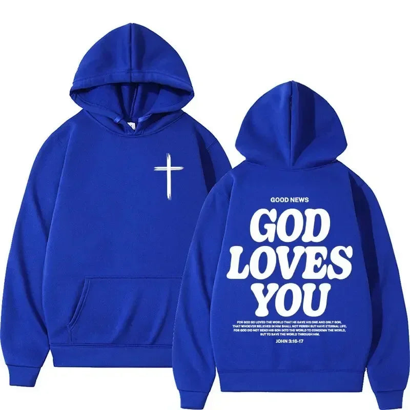 God Loves You Unisex Y2K Hoodie