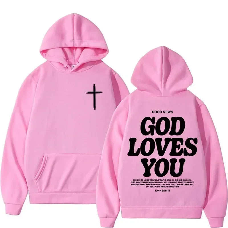 God Loves You Unisex Y2K Hoodie