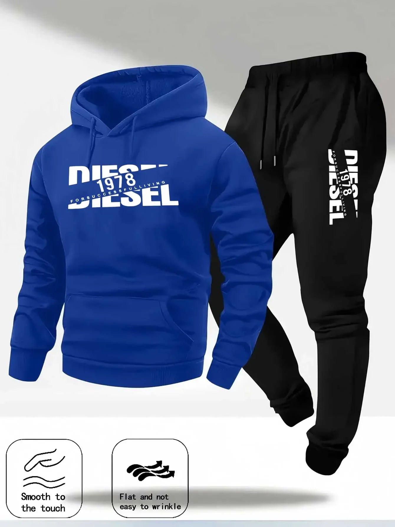 Men's Hooded Winter Sportswear 2 piece Hoodie + Joggers Tracksuit