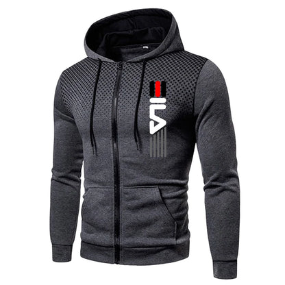 Men's Athletic Sportswear Tracksuit Set Zipper Hoodie with Joggers