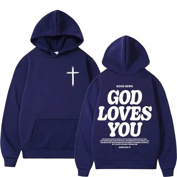 God Loves You Unisex Y2K Hoodie