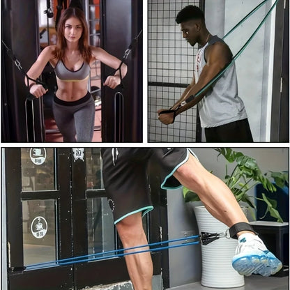 11pcs Full-Body Training System | Progressive Tension Design for Strength/Yoga/Pilates - Complete Accessory Bundle