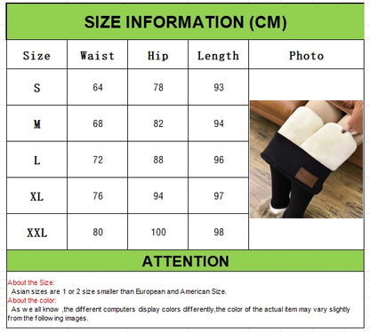 Women's Thick Warm Lamb Cashmere High Waist Leggings