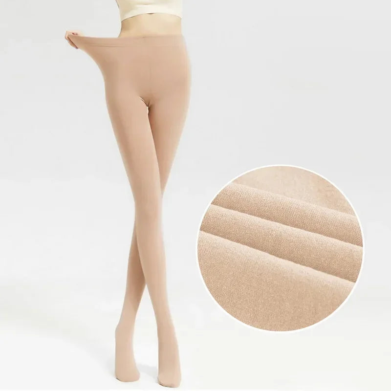 Women's Thermal Winter Fleece Lined Sheer Velvet  Tight Leggings