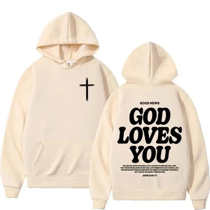 God Loves You Unisex Y2K Hoodie