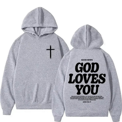 God Loves You Unisex Y2K Hoodie