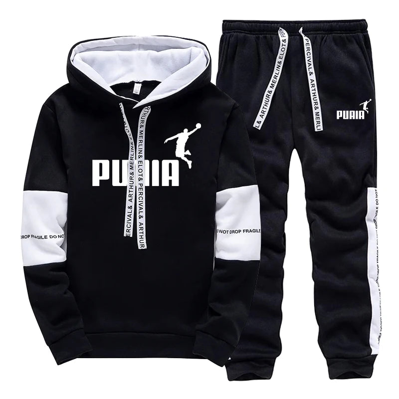 Mens 1/2 Piece Print Casual Sportswear Tracksuit / Hoodie / Pants
