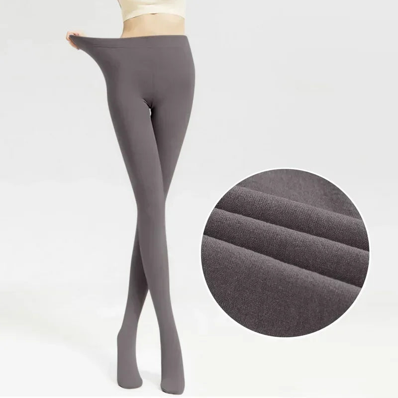 Women's Thermal Winter Fleece Lined Sheer Velvet  Tight Leggings