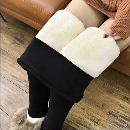 Women's Thick Warm Lamb Cashmere High Waist Leggings