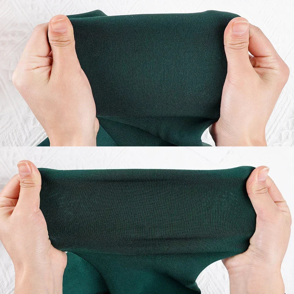 Women's Thermal Winter Fleece Lined Sheer Velvet  Tight Leggings