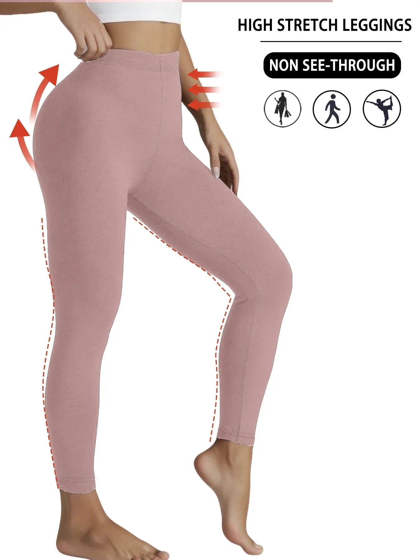Women's High Elasticity Workout Soft Leggings