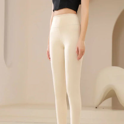 Women's Thermal Winter Fleece Lined Sheer Velvet  Tight Leggings