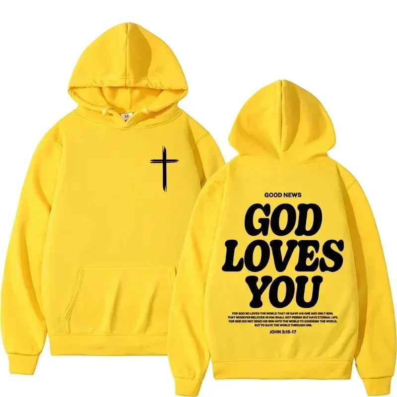 God Loves You Unisex Y2K Hoodie