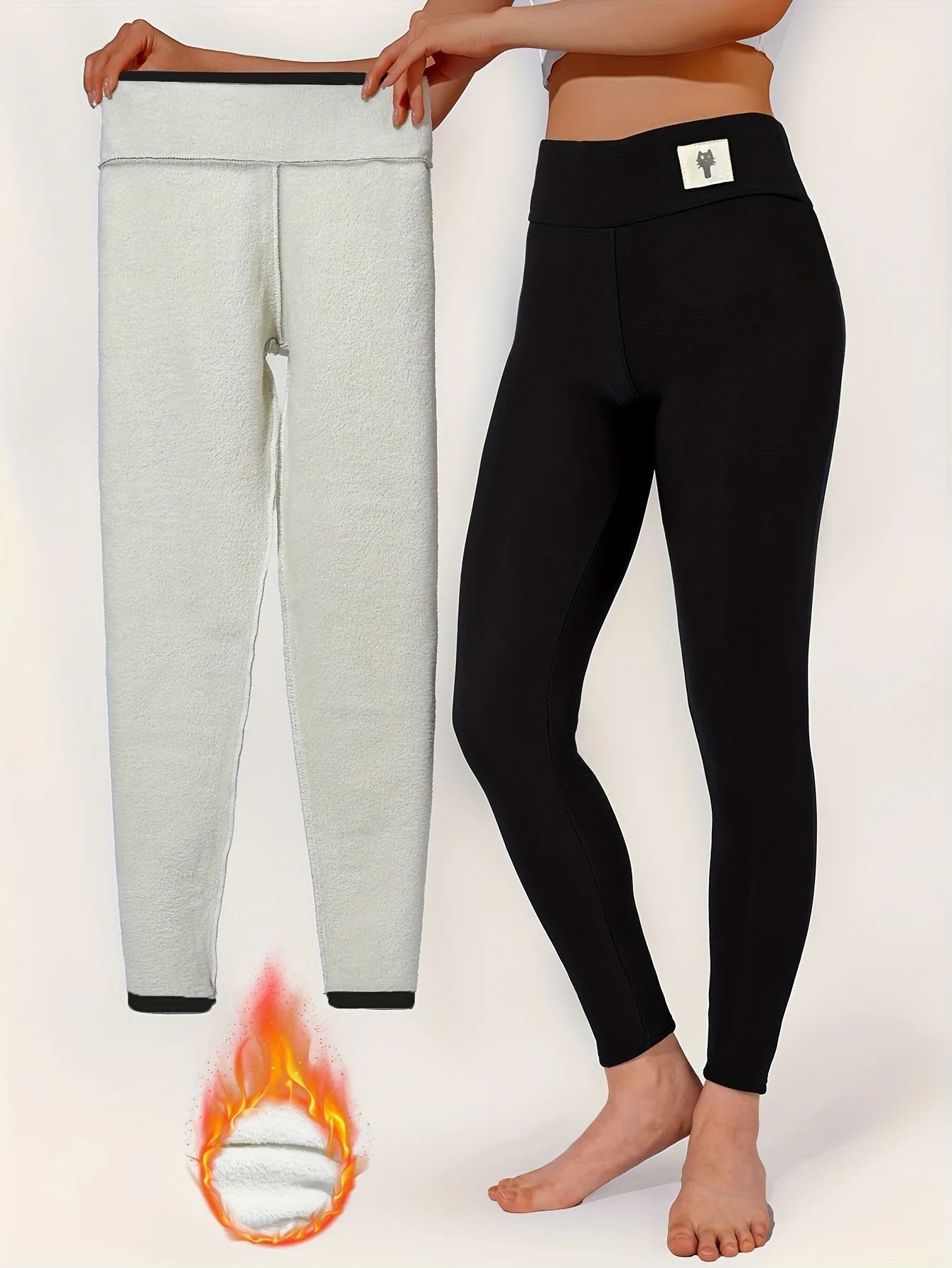 Women's Thick Warm Lamb Cashmere High Waist Leggings