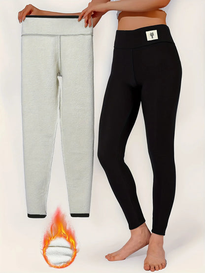 Women's Thick Warm Lamb Cashmere High Waist Leggings