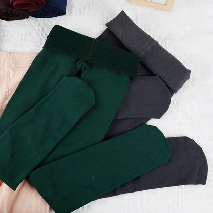 Women's Thermal Winter Fleece Lined Sheer Velvet  Tight Leggings