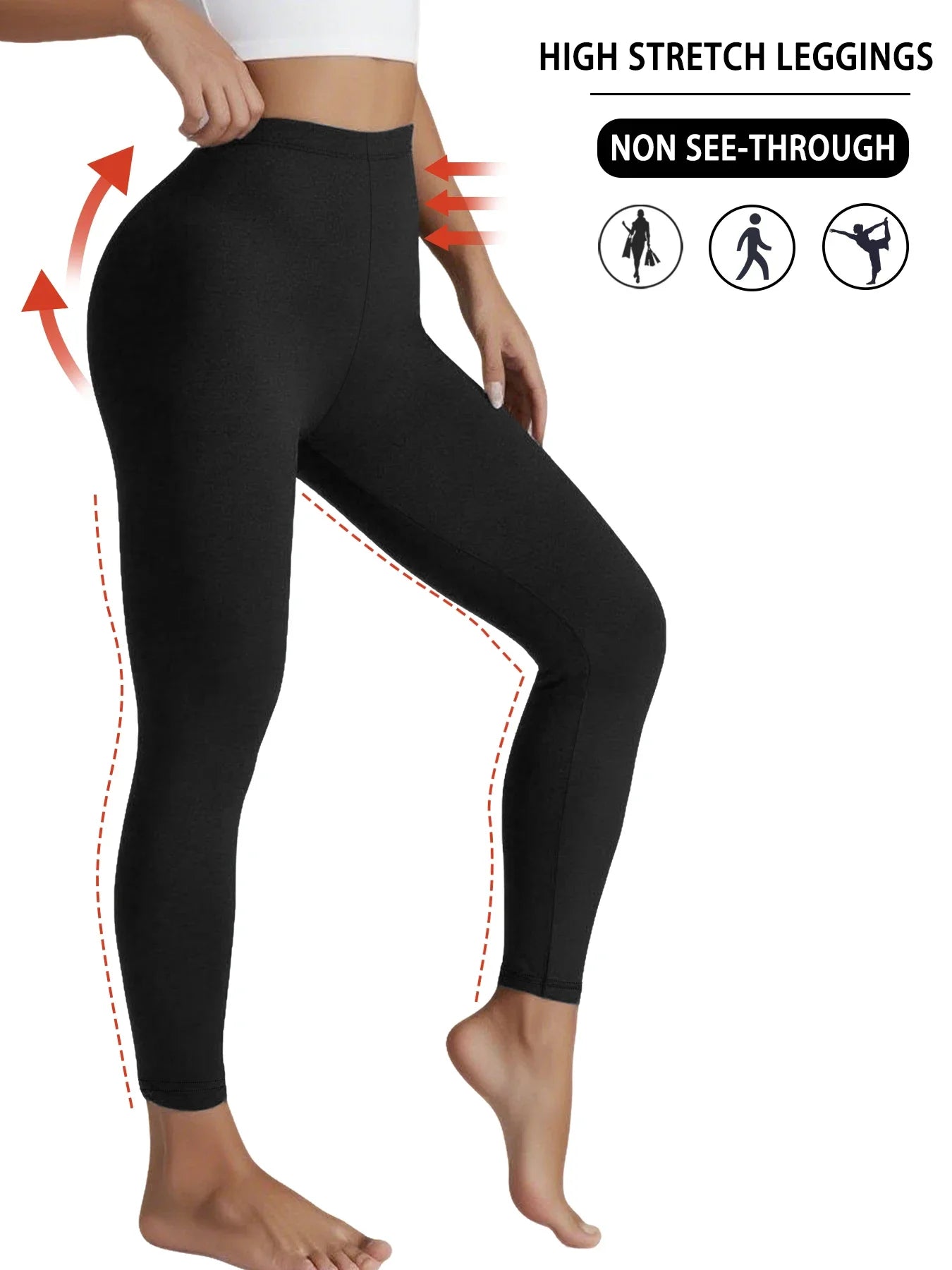 Women's High Elasticity Workout Soft Leggings