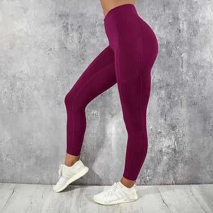 Women's High Waist Tights with Pocket Gym Workout Leggings