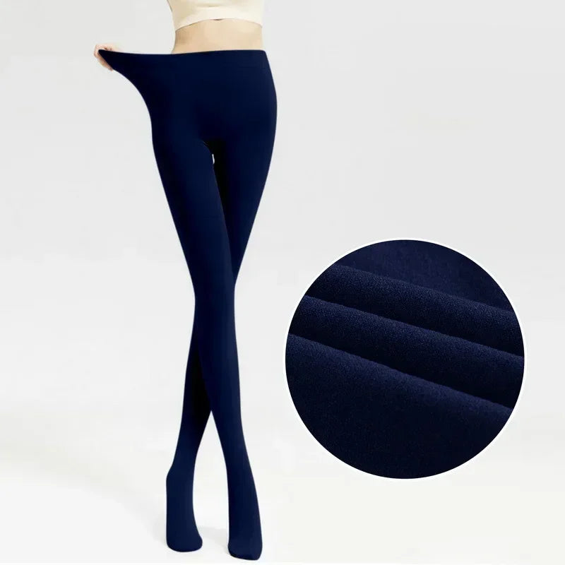 Women's Thermal Winter Fleece Lined Sheer Velvet  Tight Leggings