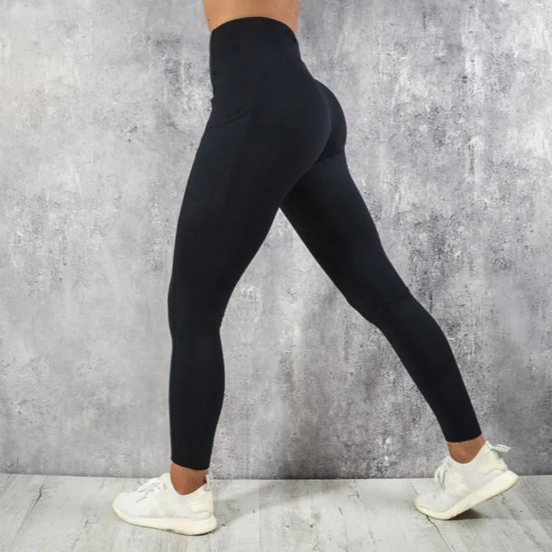 Women's High Waist Tights with Pocket Gym Workout Leggings